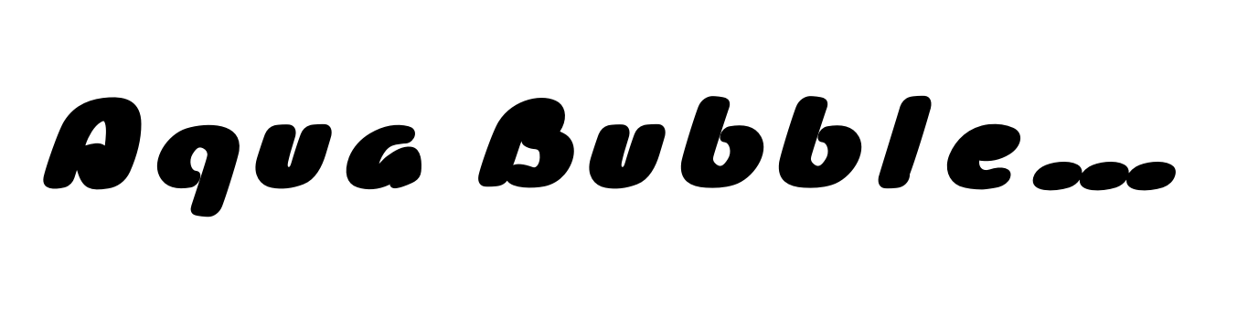 Aqua Bubble Bold Italic